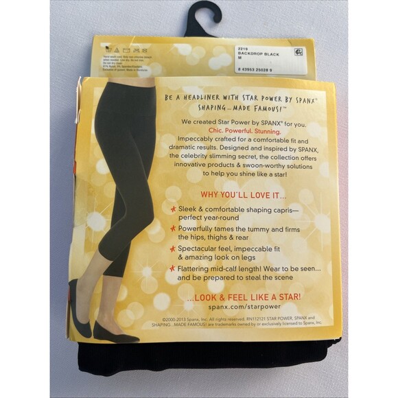 SPANX Star Power Tout & About Capri Shaping Legging Black Size M Seamless - Picture 3 of 4